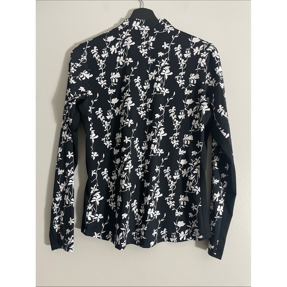 Tail Pullover Polyester Floral Quarter Zip Longsleeve Small Golf Top - Picture 11 of 13